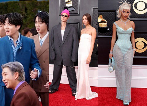 super-red-carpet-grammy-2022-lady-gaga-doja-cat-slashed-bts-justin-bieber-and-his-wife-disappointed-with-the-legion-of-stars-wearing-weird-clothes